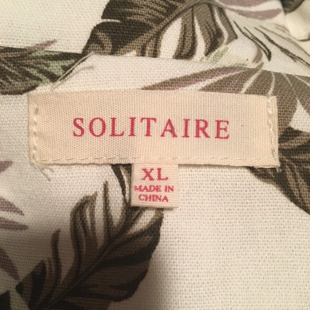 🎯3 for $30🎯  blazer Women XL cream Hawaiian Linen Blend pockets Resort Travel - Picture 3 of 7